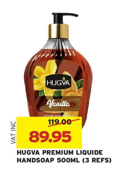 HUGVA PREMIUM LIQUIDE HANDSOAP 500ML (3 REFS)