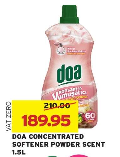 DOA CONCENTRATED SOFTENER POWDER SCENT 1.5L
