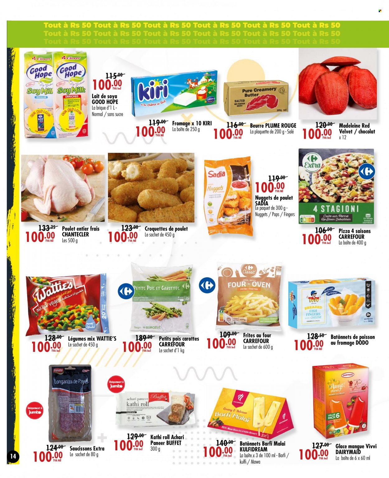 Jumbo Catalogue - 23.11.2022 - 6.12.2022 - Sales products - pizza, nuggets, Wattie's, paneer, Kiri, potato croquettes. Page 14.