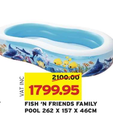 FISH ‘N FRIENDS FAMILY POOL 262 X 157 X 46CM