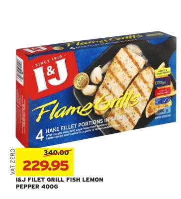 I&J FILET GRILL FISH LEMON PEPPER 400G