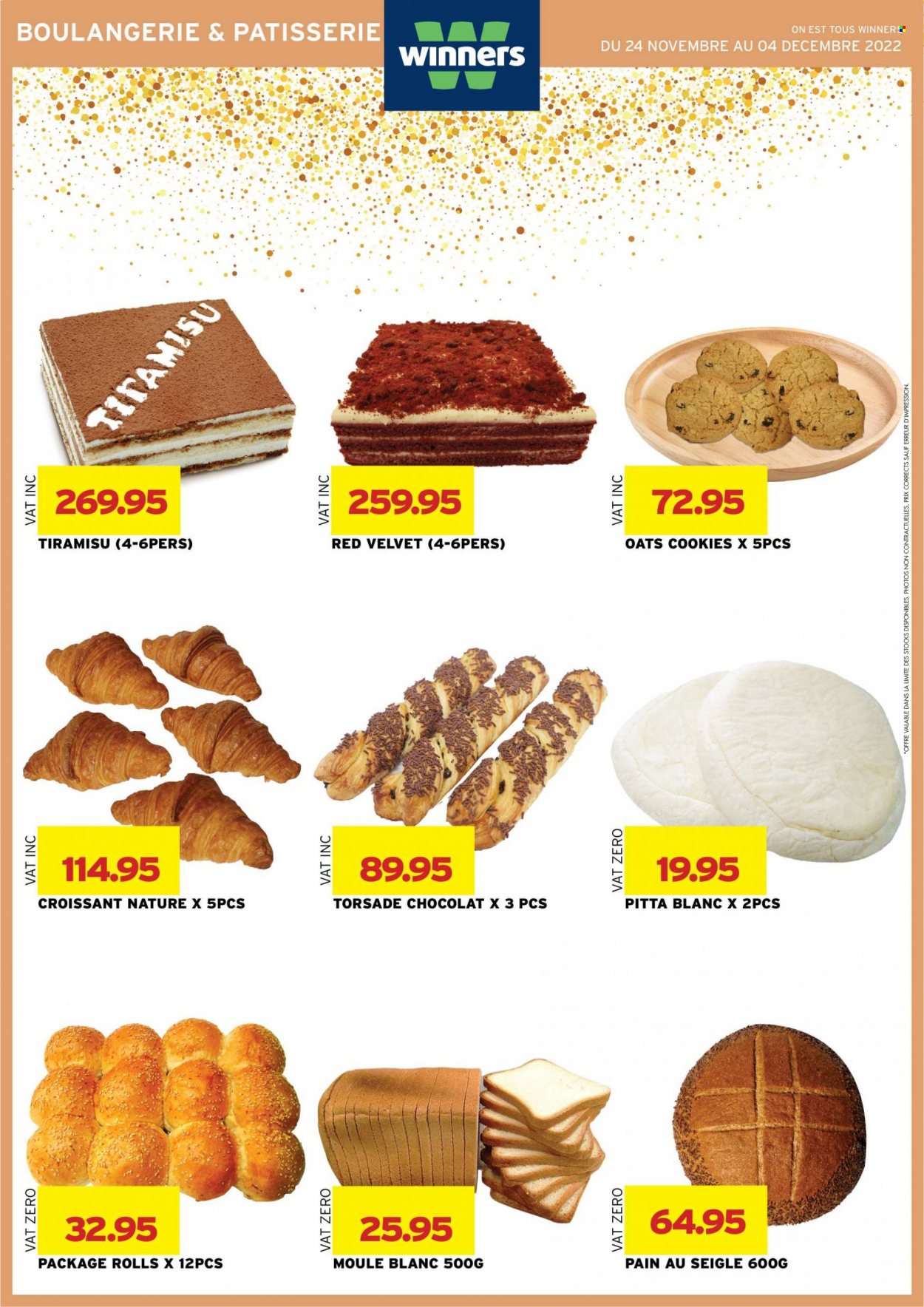 thumbnail - Winner's Catalogue - 24.11.2022 - 4.12.2022 - Sales products - croissant, tiramisu, cookies, oats. Page 6.