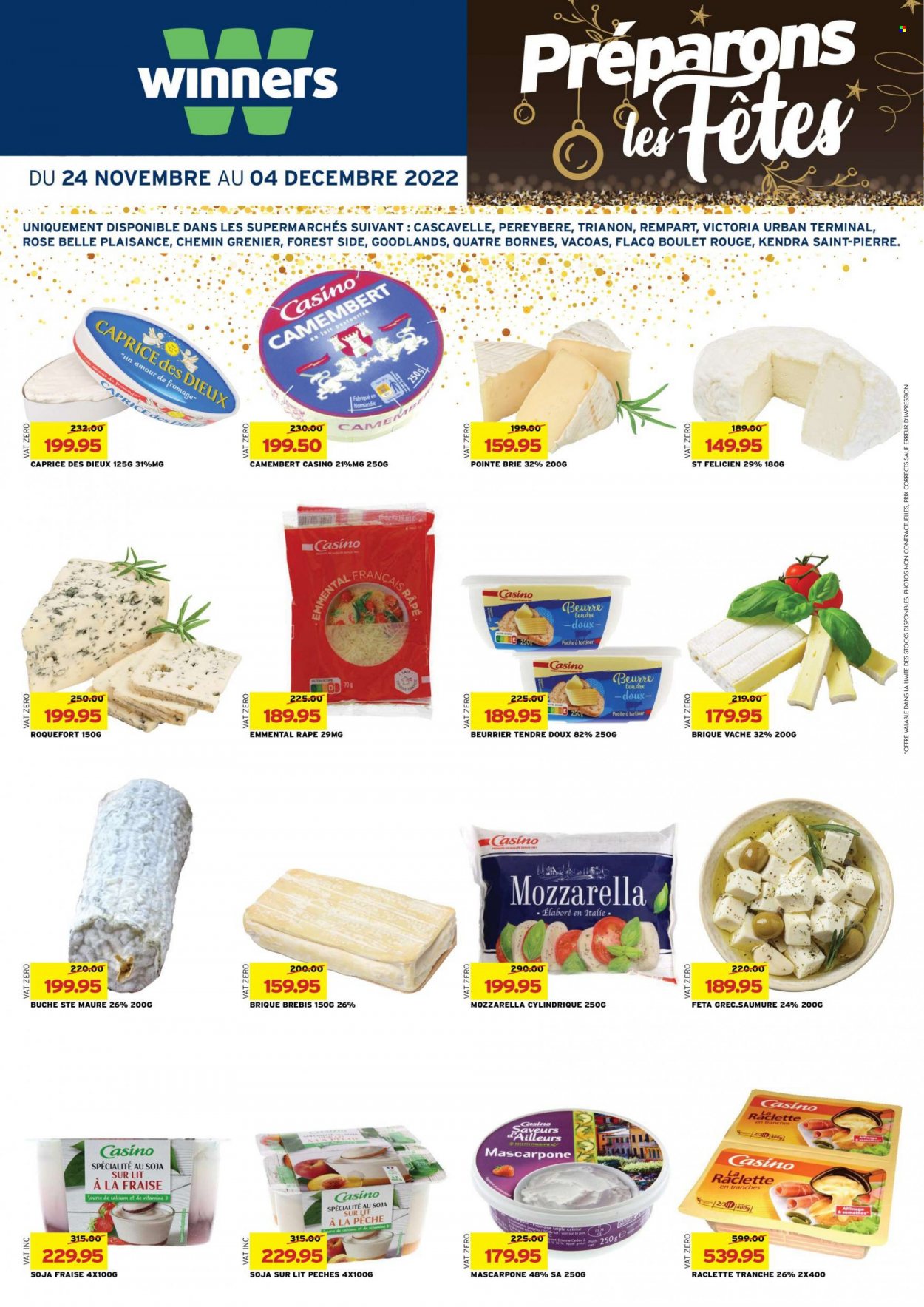 Winner's Catalogue - 24.11.2022 - 4.12.2022 - Sales products - raclette cheese, brie cheese, feta cheese, Victoria, wine, rosé wine, calcium, camembert, mascarpone, mozzarella. Page 8.