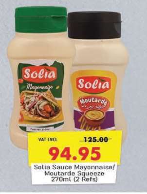 Solia Sauce Mayonnaise/Moutarde Squeeze
