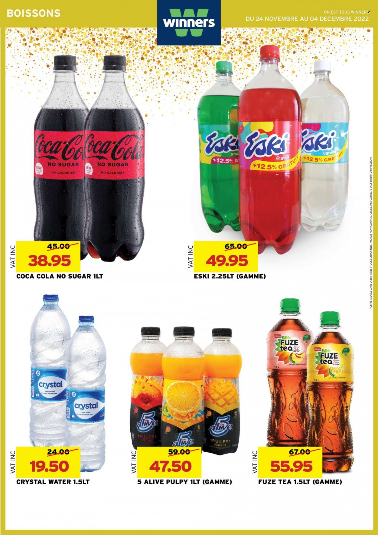 thumbnail - Winner's Catalogue - 24.11.2022 - 4.12.2022 - Sales products - Coca-Cola, ice tea, tea, Sure. Page 18.