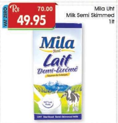 Mila Uht Milk Semi Skimmed 1L