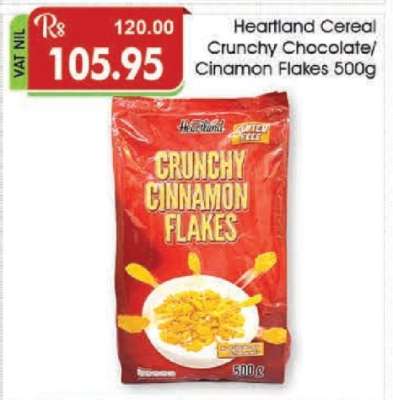 Heartland Cereal Crunchy Chocolate/Cinnamon Flakes 500g