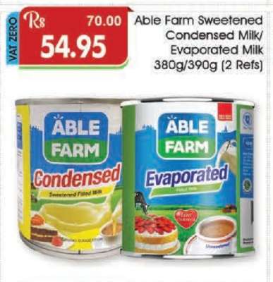 Able Farm Sweetened Condensed Milk/Evaporated Milk