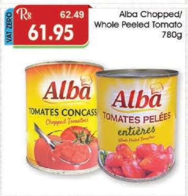 Alba Chopped/Whole Peeled Tomato 780g