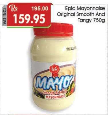 Epic Mayonnaise Original Smooth and Tangy 750g