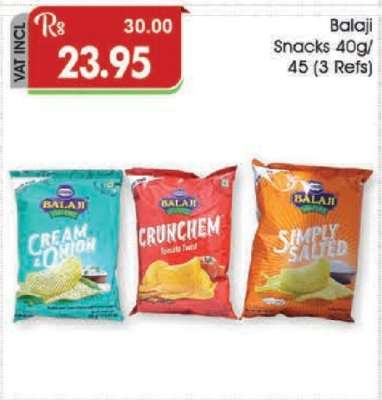 Balaji Snacks 40g/45 (3 Refs)