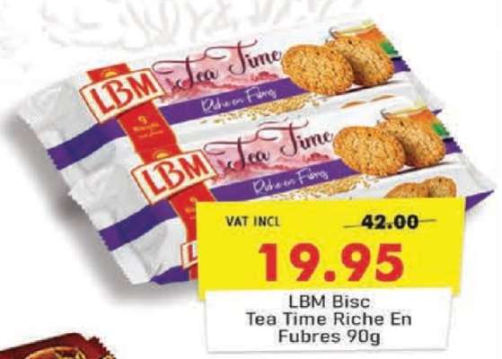 LBM Bisc Tea Time Riche En Fibres 90g
