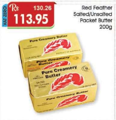 Red Feather Salted/Unsalted Packet Butter 200g