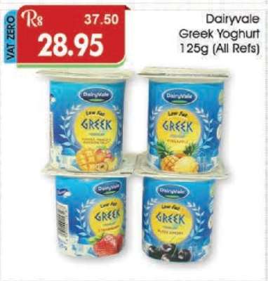 Dairyvale Greek Yoghurt 125g (All Refs)