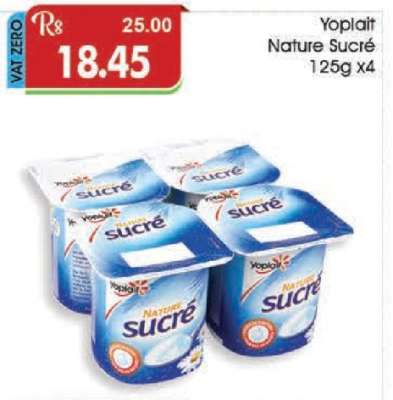 Yoplait Nature Sucré 125g x4