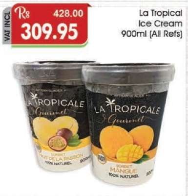 La Tropical Ice Cream 900ml (All Refs)