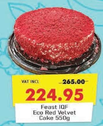 Feast IQF Eco Red Velvet Cake 550g