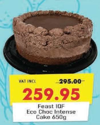 Feast IQF Eco Choc Intense Cake 650g