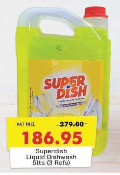 Superdish Liquid Dishwash 5lts (3 Refs)