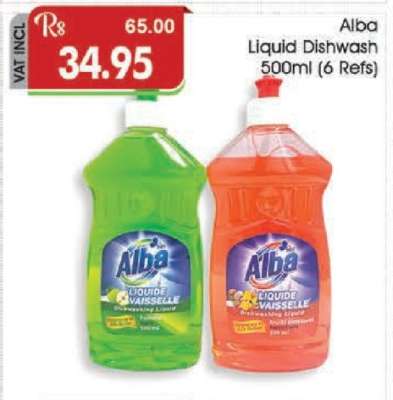 Alba Liquid Dishwash 500ml (6 Refs)