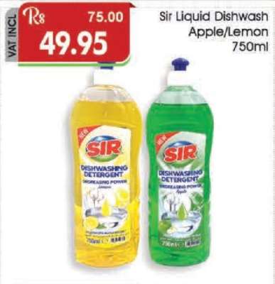 Sir Liquid Dishwash Apple/Lemon 750ml