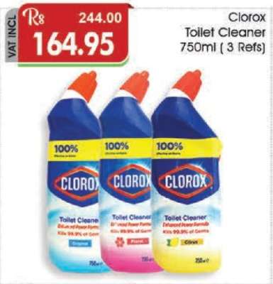 Clorox Toilet Cleaner 750ml (3 Refs)