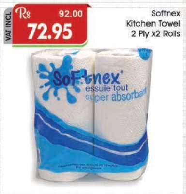 Softnex Kitchen Towel 2 Ply x2 Rolls