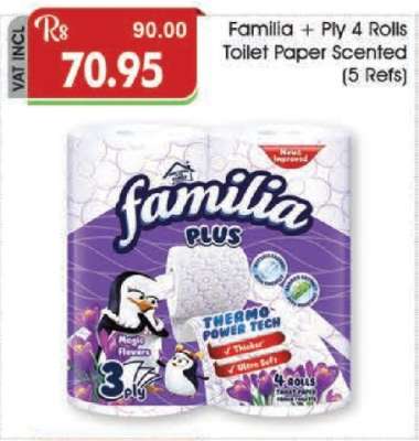 Familia + Ply 4 Rolls Toilet Paper Scented (5 Refs)