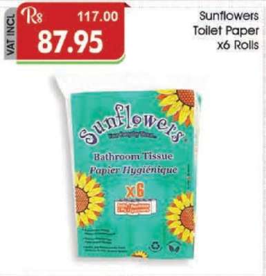 Sunflowers Toilet Paper x6 Rolls