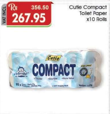 Cutie Compact Toilet Paper x10 Rolls