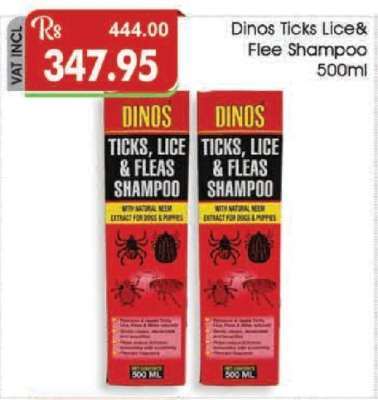 Dinos Ticks Lice & Flee Shampoo 500ml