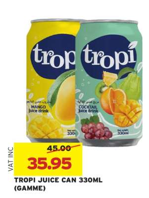 Tropi Juice Can 330ml (Gamme)