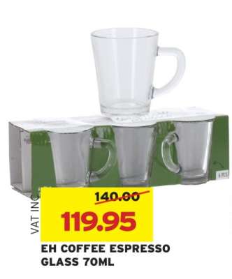 EH COFFEE ESPRESSO GLASS 70ML