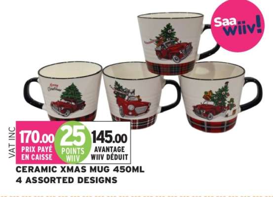 CERAMIC XMAS MUG 450ML