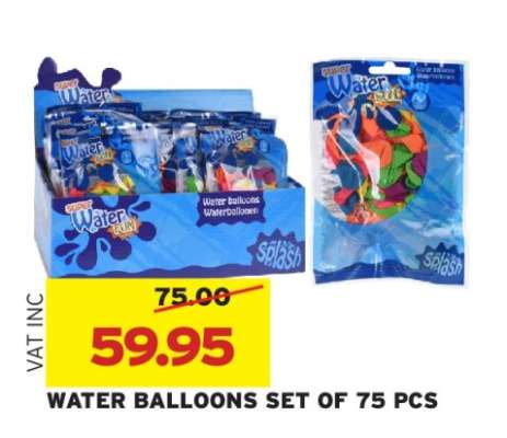 WATER BALLOONS SET OF 75 PCS