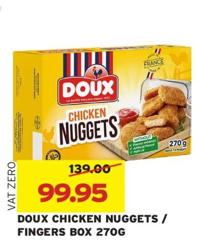 DOUX CHICKEN NUGGETS / FINGERS BOX 270G