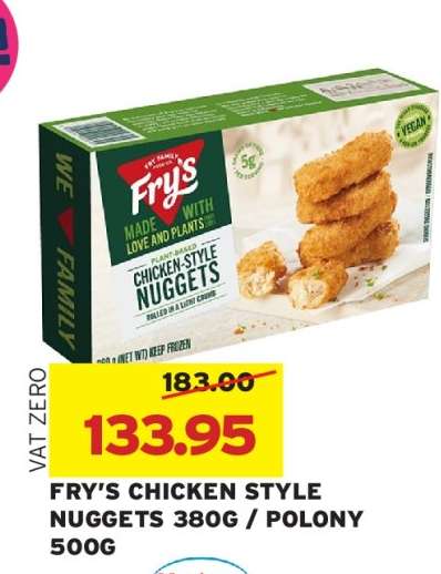 FRY’S CHICKEN STYLE NUGGETS 380G / POLONY 500G