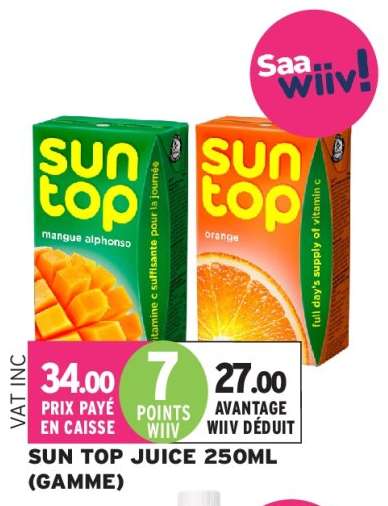 SUN TOP JUICE 250ML (GAMME)
