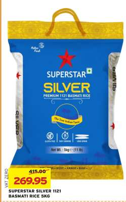 SUPERSTAR SILVER 1121 BASMATI RICE 5KG
