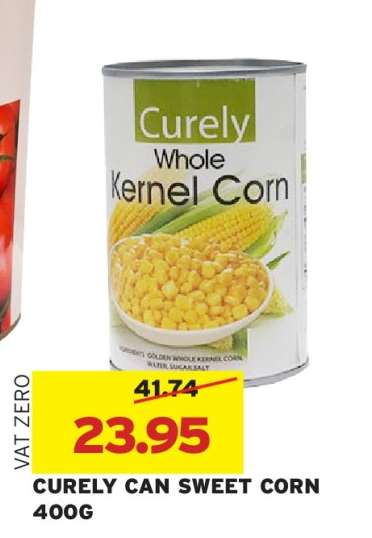 CURELY CAN SWEET CORN 400G