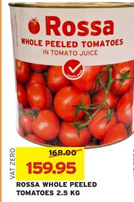 ROSSA WHOLE PEELED TOMATOES 2.5 KG
