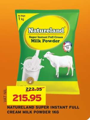 NATURELAND SUPER INSTANT FULL CREAM MILK POWDER 1KG