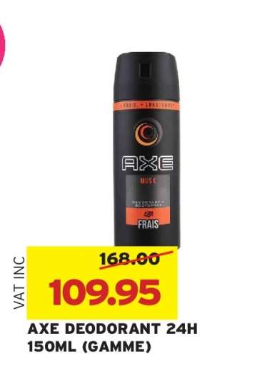 AXE DEODORANT 24H 150ML (GAMME)