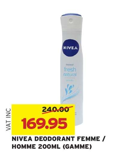 NIVEA DEODORANT FEMME / HOMME 200ML (GAMME)