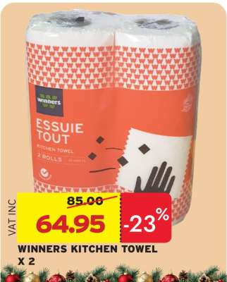 WINNERS KITCHEN TOWEL X 2