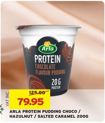 ARLA PROTEIN PUDDING CHOCO / HAZULNUT / SALTED CARAMEL 200G