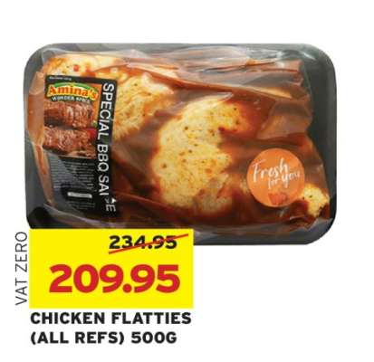 CHICKEN FLATTIES (ALL REFS) 500G