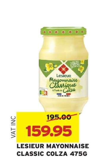 LESIEUR MAYONNAISE CLASSIC COLZA 475G