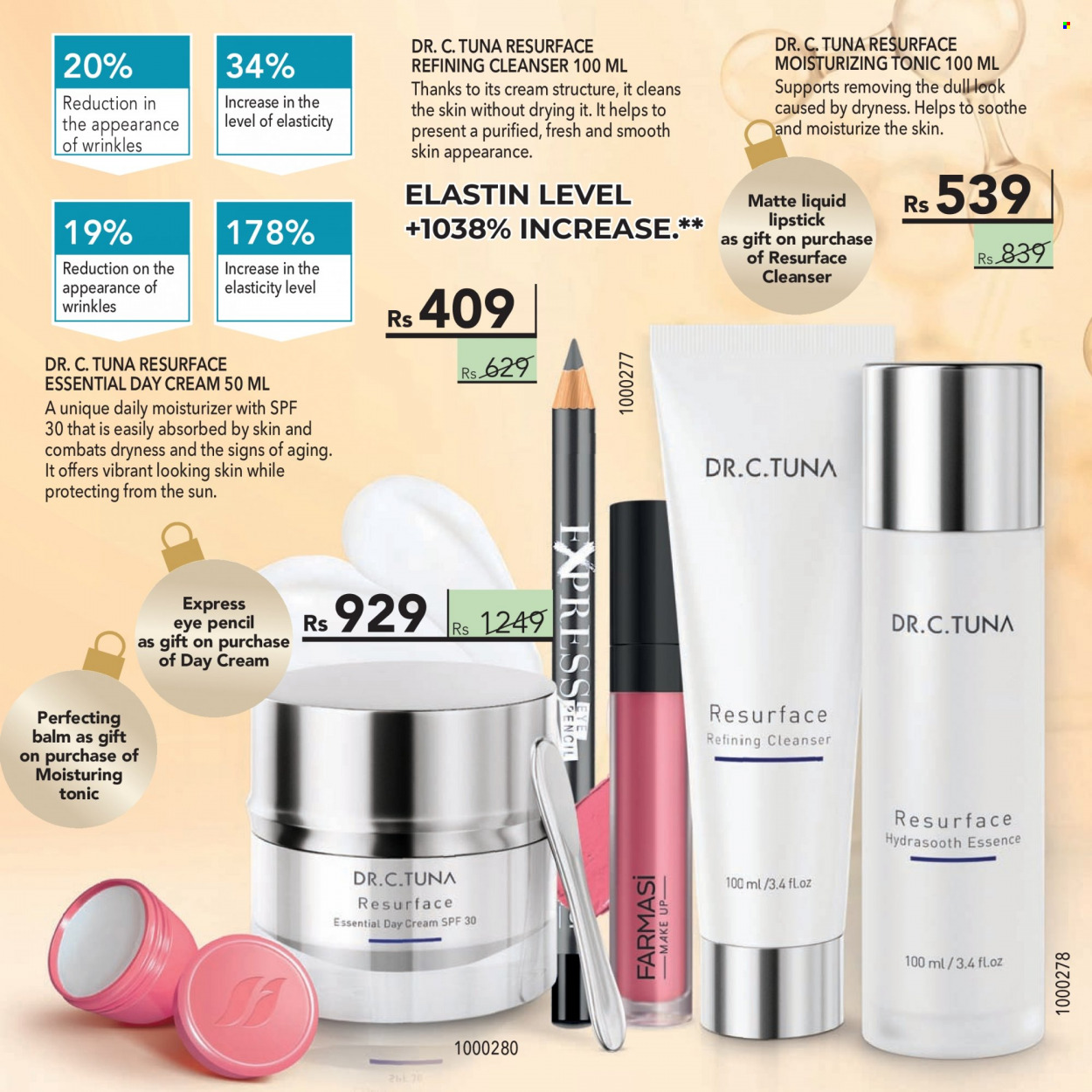 thumbnail - Farmasi Catalogue - 1.12.2022 - 31.12.2022 - Sales products - cleanser, day cream, moisturizer, lipstick. Page 54.