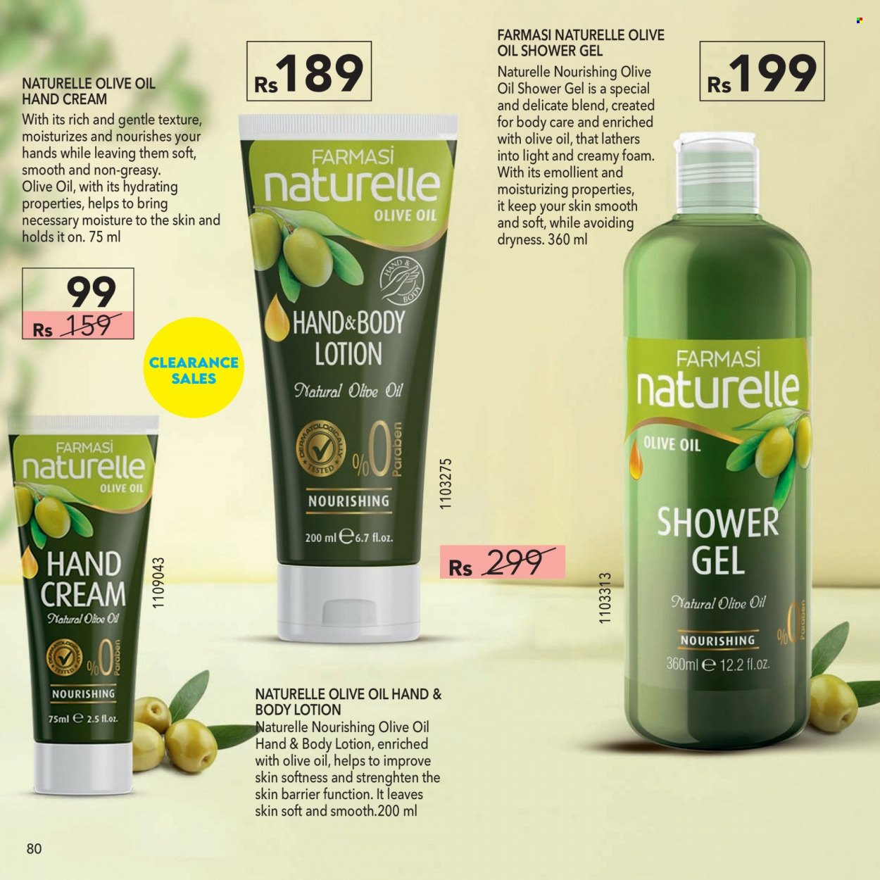thumbnail - Farmasi Catalogue - 1.12.2022 - 31.12.2022 - Sales products - shower gel, body lotion, hand cream. Page 80.